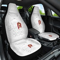 Super Samoa-Six Eight Five to The World Car Seat Cover Traditional Samoan Tattoo All White