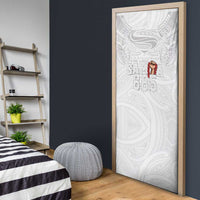 Super Samoa-Six Eight Five to The World Door Cover Traditional Samoan Tattoo All White