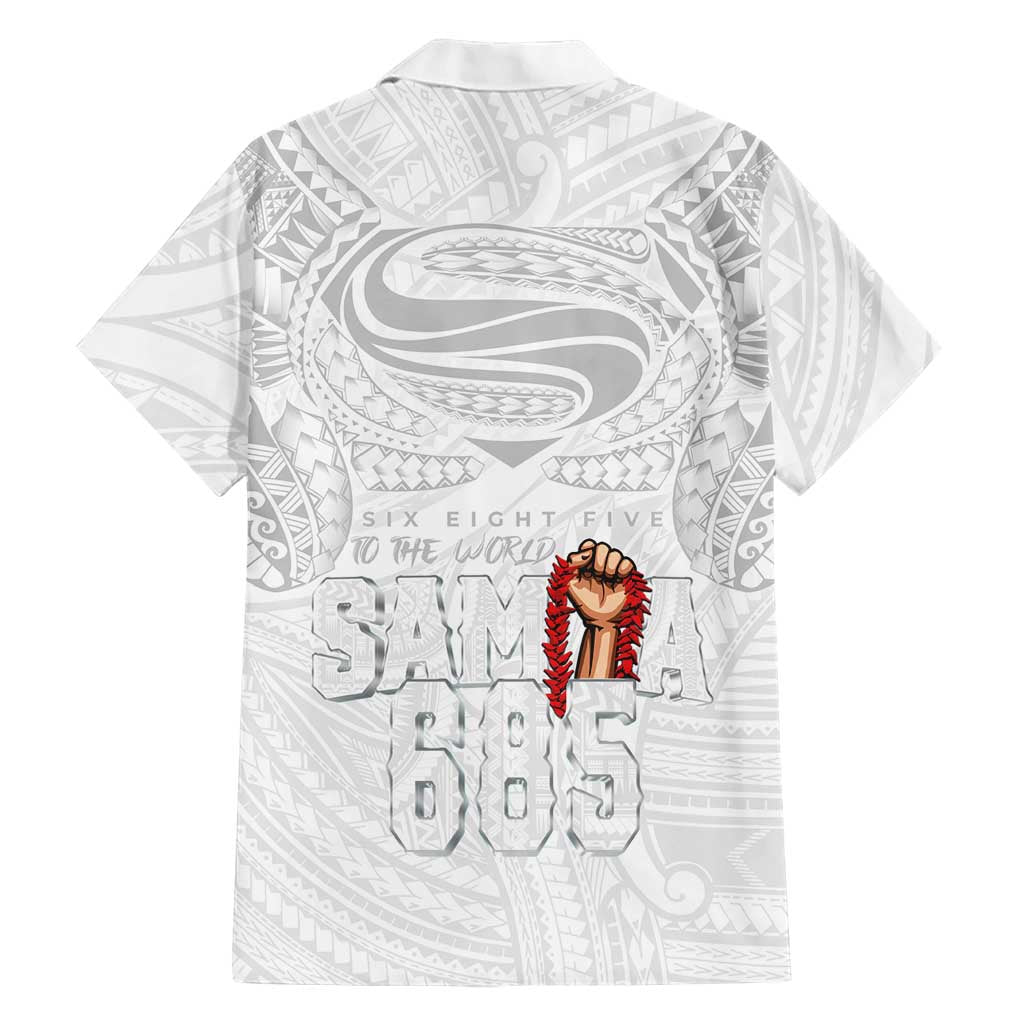 Super Samoa-Six Eight Five to The World Family Matching Summer Maxi Dress and Hawaiian Shirt Traditional Samoan Tattoo All White LT03 - Polynesian Pride