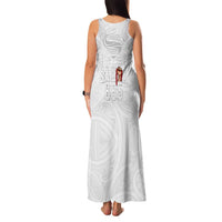 Super Samoa-Six Eight Five to The World Family Matching Tank Maxi Dress and Hawaiian Shirt Traditional Samoan Tattoo All White LT03 - Polynesian Pride