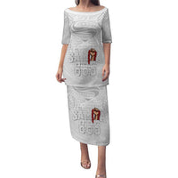 Super Samoa-Six Eight Five to The World Puletasi Traditional Samoan Tattoo All White