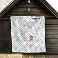 Super Samoa-Six Eight Five to The World Quilt Traditional Samoan Tattoo All White