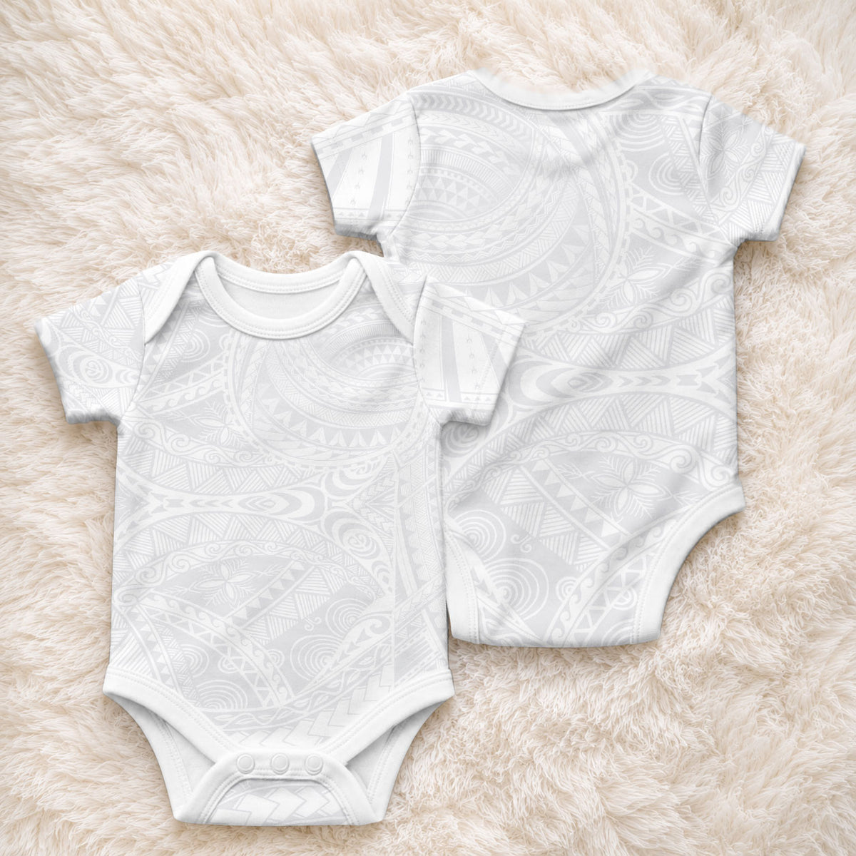 Lotu Tamaiti Samoan Art Tattoo Polynesian Pattern Baby Onesie