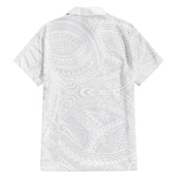 Lotu Tamaiti Samoan Art Tattoo Polynesian Pattern Family Matching Off The Shoulder Long Sleeve Dress and Hawaiian Shirt LT03 - Polynesian Pride