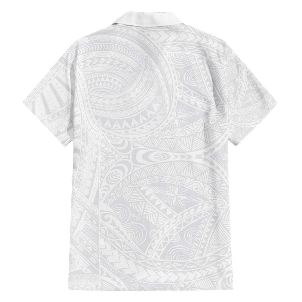 Lotu Tamaiti Samoan Art Tattoo Polynesian Pattern Family Matching Off Shoulder Maxi Dress and Hawaiian Shirt LT03 - Polynesian Pride