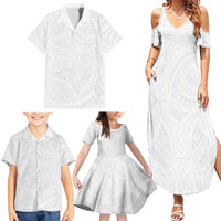 Lotu Tamaiti Samoan Art Tattoo Polynesian Pattern Family Matching Summer Maxi Dress and Hawaiian Shirt LT03 - Polynesian Pride
