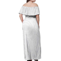 Lotu Tamaiti Samoan Art Tattoo Polynesian Pattern Off Shoulder Maxi Dress