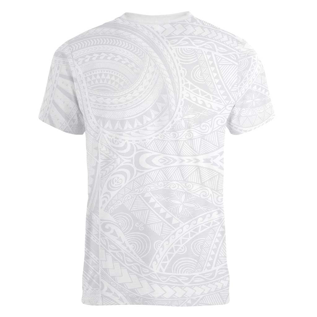 Lotu Tamaiti Samoan Art Tattoo Polynesian Pattern Women V-Neck T-Shirt