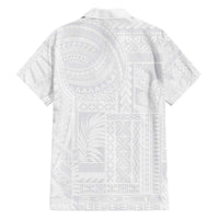 Lotu Tamaiti Samoan Art Tattoo Siapo Pattern Family Matching Off The Shoulder Long Sleeve Dress and Hawaiian Shirt LT03 - Polynesian Pride