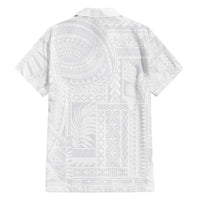 Lotu Tamaiti Samoan Art Tattoo Siapo Pattern Family Matching Off Shoulder Maxi Dress and Hawaiian Shirt LT03 - Polynesian Pride