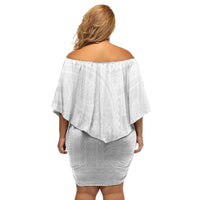 Lotu Tamaiti Samoan Art Tattoo Siapo Pattern Family Matching Off Shoulder Short Dress and Hawaiian Shirt LT03 - Polynesian Pride