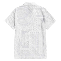 Lotu Tamaiti Samoan Art Tattoo Siapo Pattern Family Matching Short Sleeve Bodycon Dress and Hawaiian Shirt LT03 - Polynesian Pride