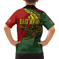 Sepik River Crocodile & Arts Festival Melanesian Pattern Family Matching Off Shoulder Short Dress and Hawaiian Shirt LT03 - Polynesian Pride