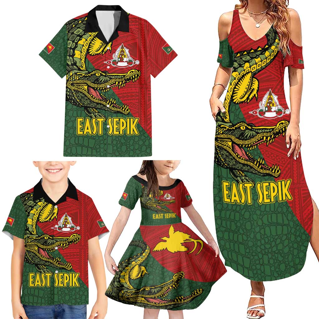 Sepik River Crocodile & Arts Festival Melanesian Pattern Family Matching Summer Maxi Dress and Hawaiian Shirt LT03 - Polynesian Pride