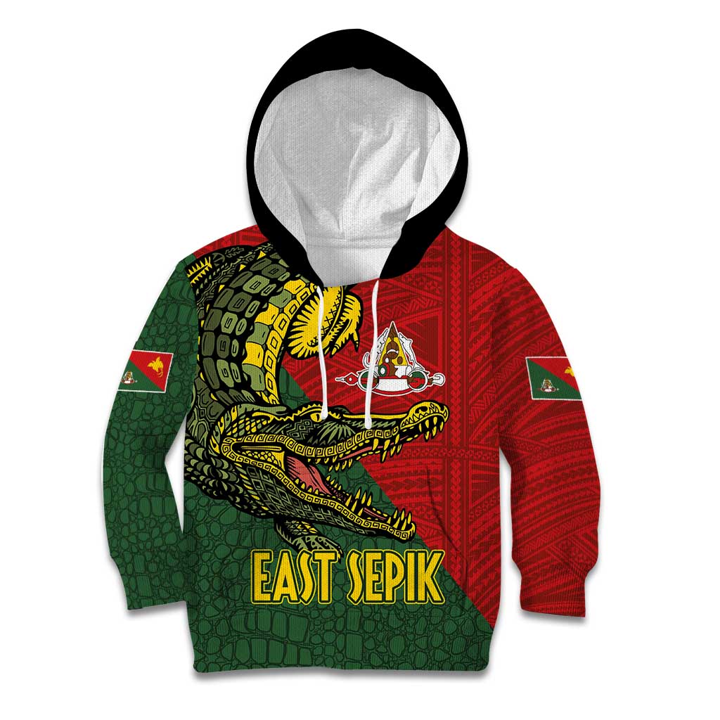 Sepik River Crocodile & Arts Festival Melanesian Pattern Kid Hoodie LT03 Hoodie Red - Polynesian Pride