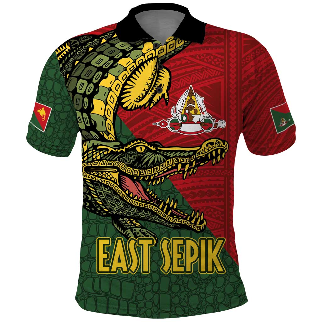 Sepik River Crocodile & Arts Festival Melanesian Pattern Polo Shirt