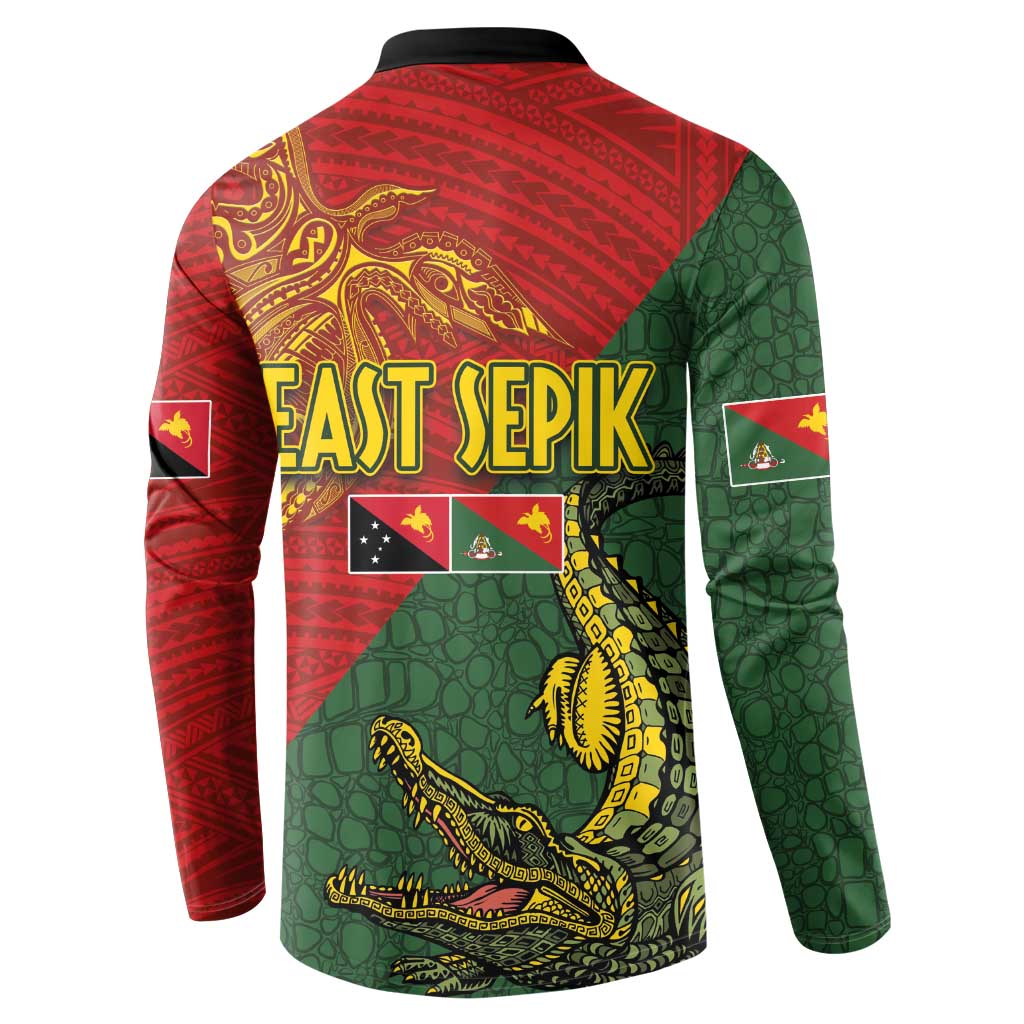 Sepik River Crocodile & Arts Festival Button Sweatshirt Bird-of-paradise Melanesian Tattoo