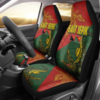 Sepik River Crocodile & Arts Festival Car Seat Cover Bird-of-paradise Melanesian Tattoo LT03 - Polynesian Pride