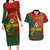Sepik River Crocodile & Arts Festival Couples Matching Long Sleeve Bodycon Dress and Hawaiian Shirt Bird-of-paradise Melanesian Tattoo