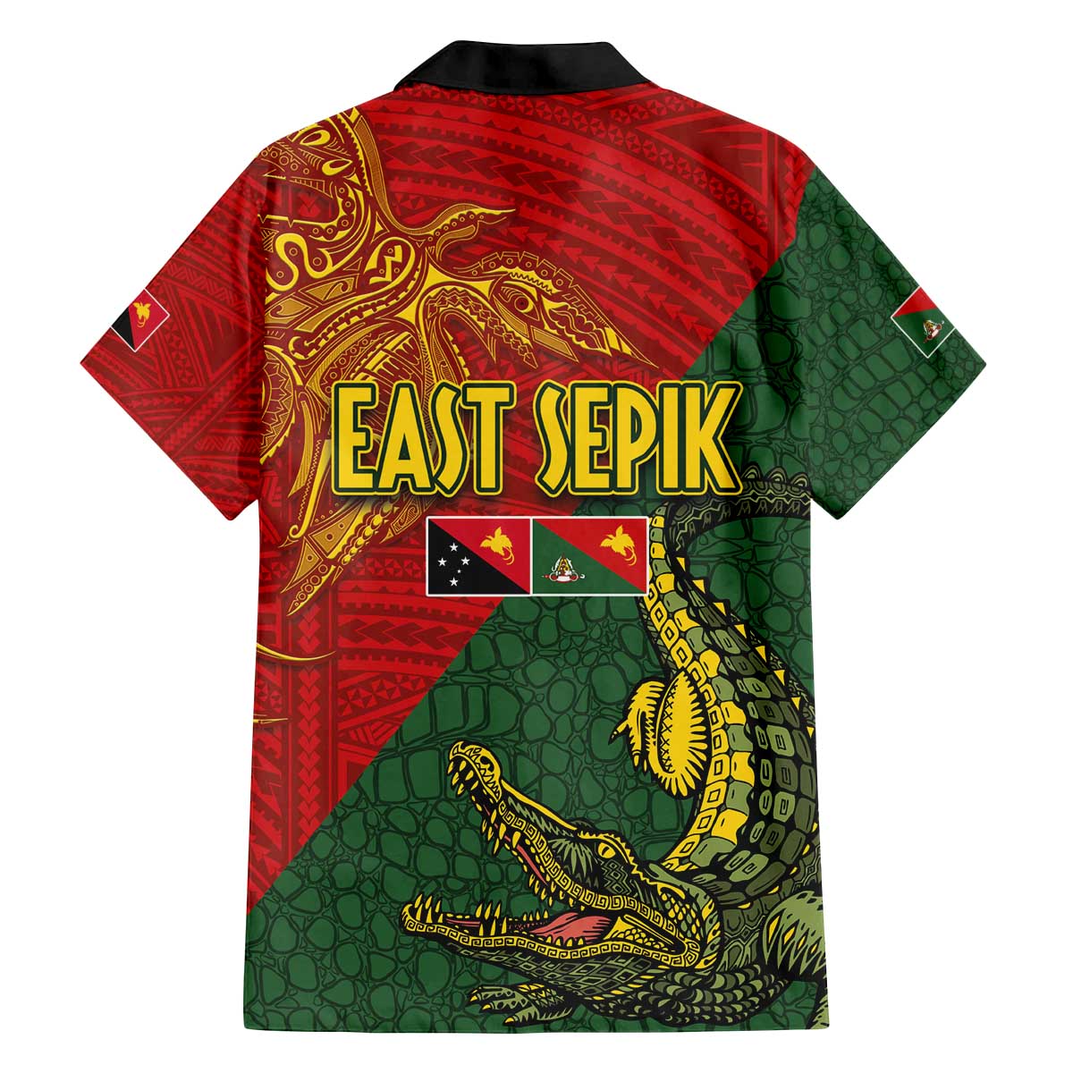 Sepik River Crocodile & Arts Festival Family Matching Puletasi and Hawaiian Shirt Bird-of-paradise Melanesian Tattoo LT03 - Polynesian Pride