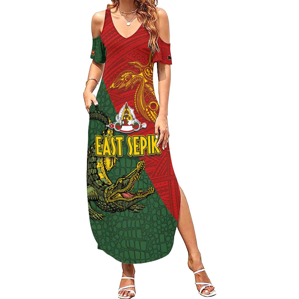 Sepik River Crocodile & Arts Festival Family Matching Summer Maxi Dress and Hawaiian Shirt Bird-of-paradise Melanesian Tattoo LT03 Mom's Dress Red - Polynesian Pride