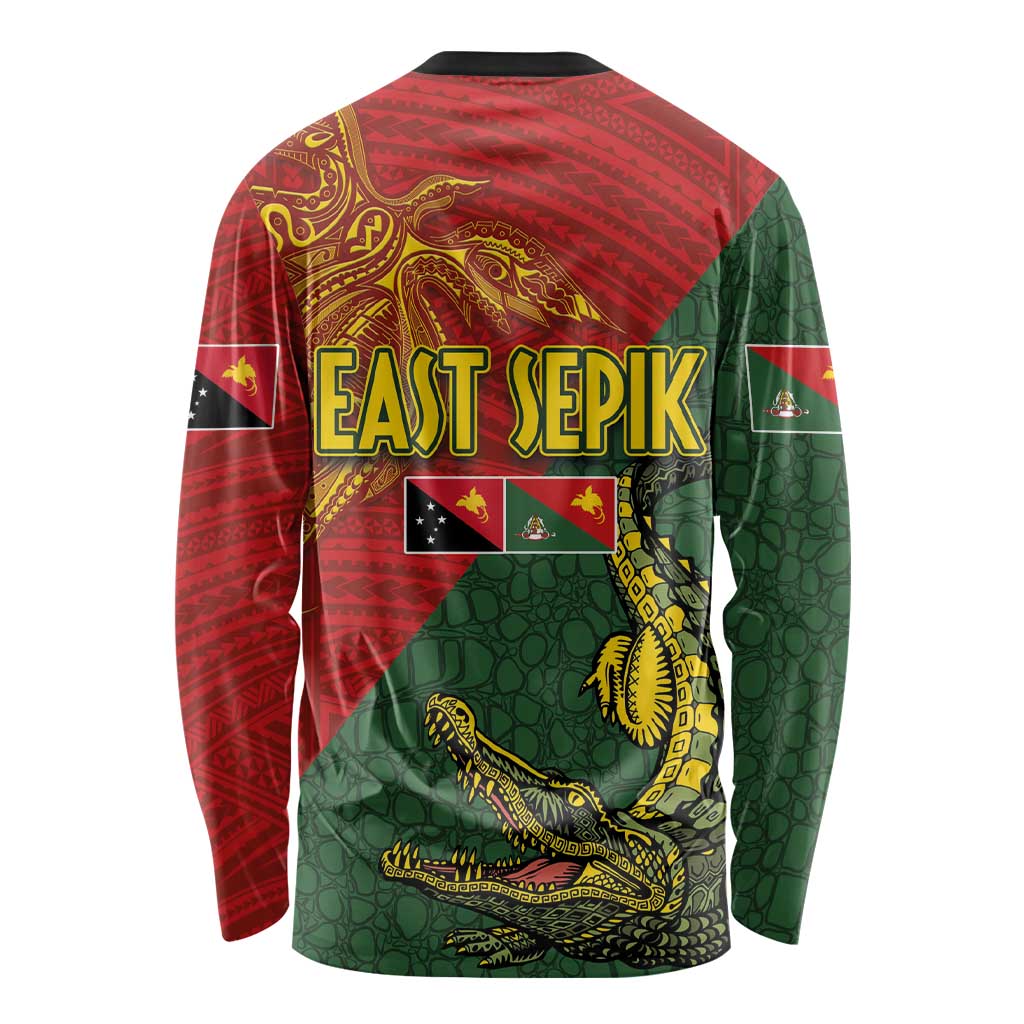 Sepik River Crocodile & Arts Festival Long Sleeve Shirt Bird-of-paradise Melanesian Tattoo LT03 - Polynesian Pride