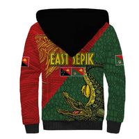Sepik River Crocodile & Arts Festival Sherpa Hoodie Bird-of-paradise Melanesian Tattoo LT03 - Polynesian Pride