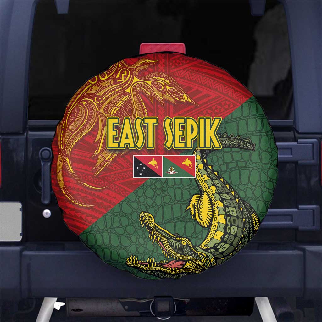 Sepik River Crocodile & Arts Festival Spare Tire Cover Bird-of-paradise Melanesian Tattoo LT03 - Polynesian Pride