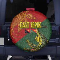 Sepik River Crocodile & Arts Festival Spare Tire Cover Bird-of-paradise Melanesian Tattoo LT03 - Polynesian Pride