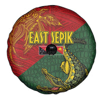 Sepik River Crocodile & Arts Festival Spare Tire Cover Bird-of-paradise Melanesian Tattoo LT03 - Polynesian Pride