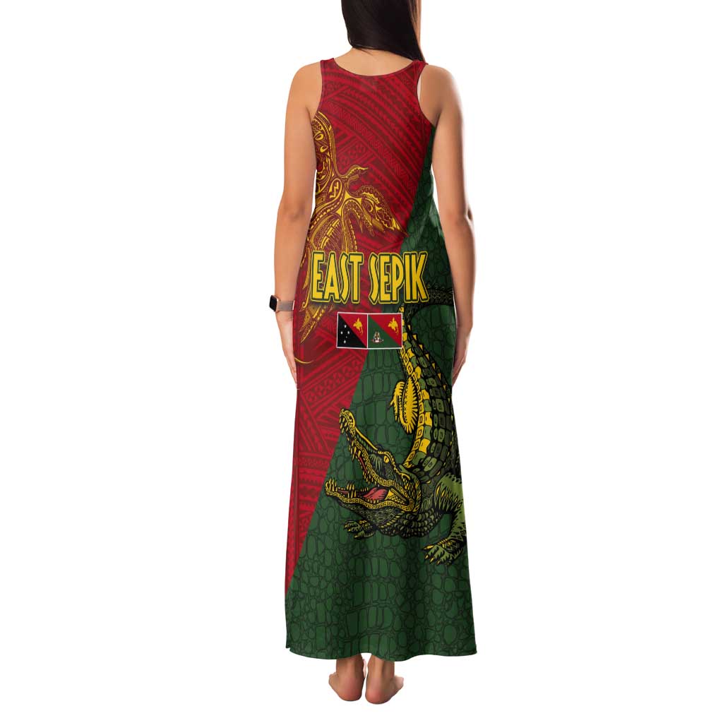 Sepik River Crocodile & Arts Festival Tank Maxi Dress Bird-of-paradise Melanesian Tattoo LT03 - Polynesian Pride