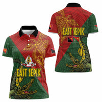 Sepik River Crocodile & Arts Festival Women Polo Shirt Bird-of-paradise Melanesian Tattoo LT03 - Polynesian Pride