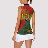 Sepik River Crocodile & Arts Festival Women Sleeveless Polo Shirt Bird-of-paradise Melanesian Tattoo