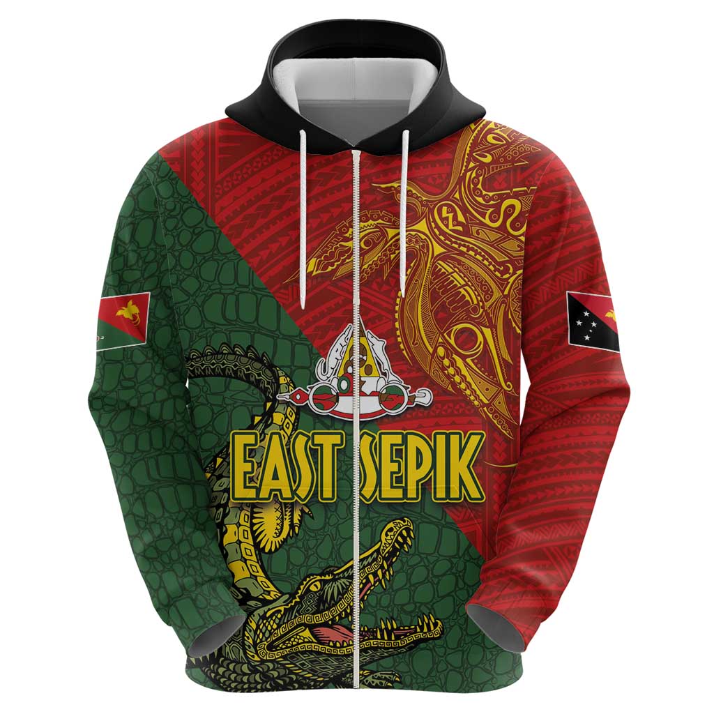 Sepik River Crocodile & Arts Festival Zip Hoodie Bird-of-paradise Melanesian Tattoo LT03 - Polynesian Pride