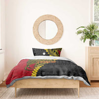 Papua New Guinea Independence Day Bedding Set Bird-of-paradise Melanesian Tattoo