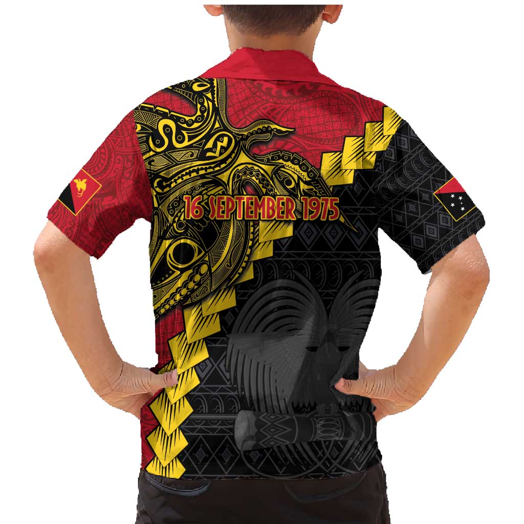 Papua New Guinea Independence Day Family Matching Mermaid Dress and Hawaiian Shirt Bird-of-paradise Melanesian Tattoo LT03 - Polynesian Pride