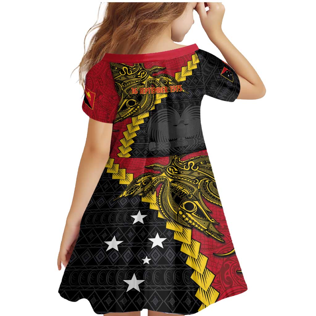 Papua New Guinea Independence Day Family Matching Mermaid Dress and Hawaiian Shirt Bird-of-paradise Melanesian Tattoo LT03 - Polynesian Pride
