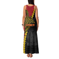 Papua New Guinea Independence Day Family Matching Tank Maxi Dress and Hawaiian Shirt Bird-of-paradise Melanesian Tattoo LT03 - Polynesian Pride