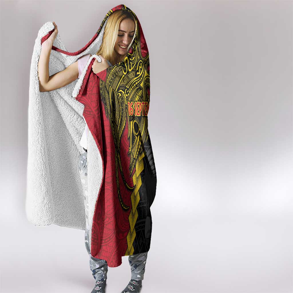 Papua New Guinea Independence Day Hooded Blanket Bird-of-paradise Melanesian Tattoo