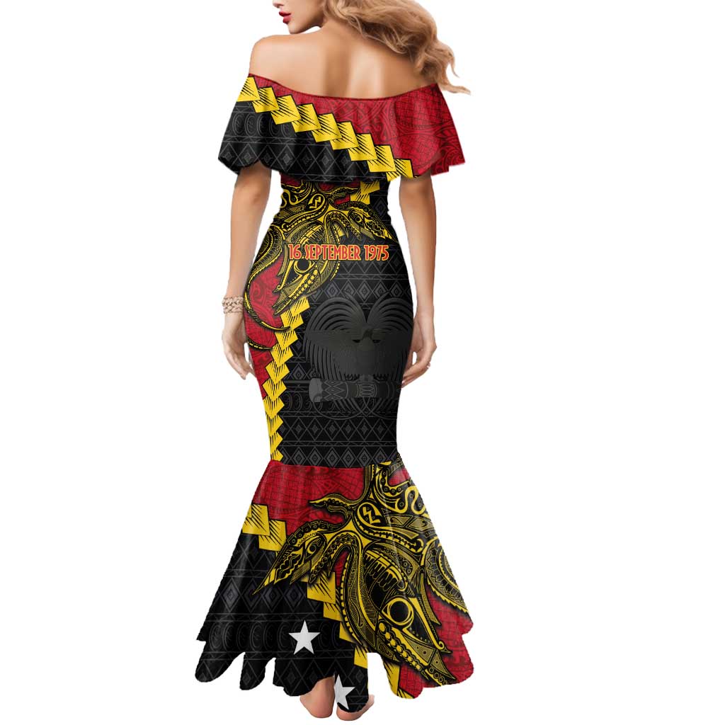 Papua New Guinea Independence Day Mermaid Dress Bird-of-paradise Melanesian Tattoo LT03 - Polynesian Pride