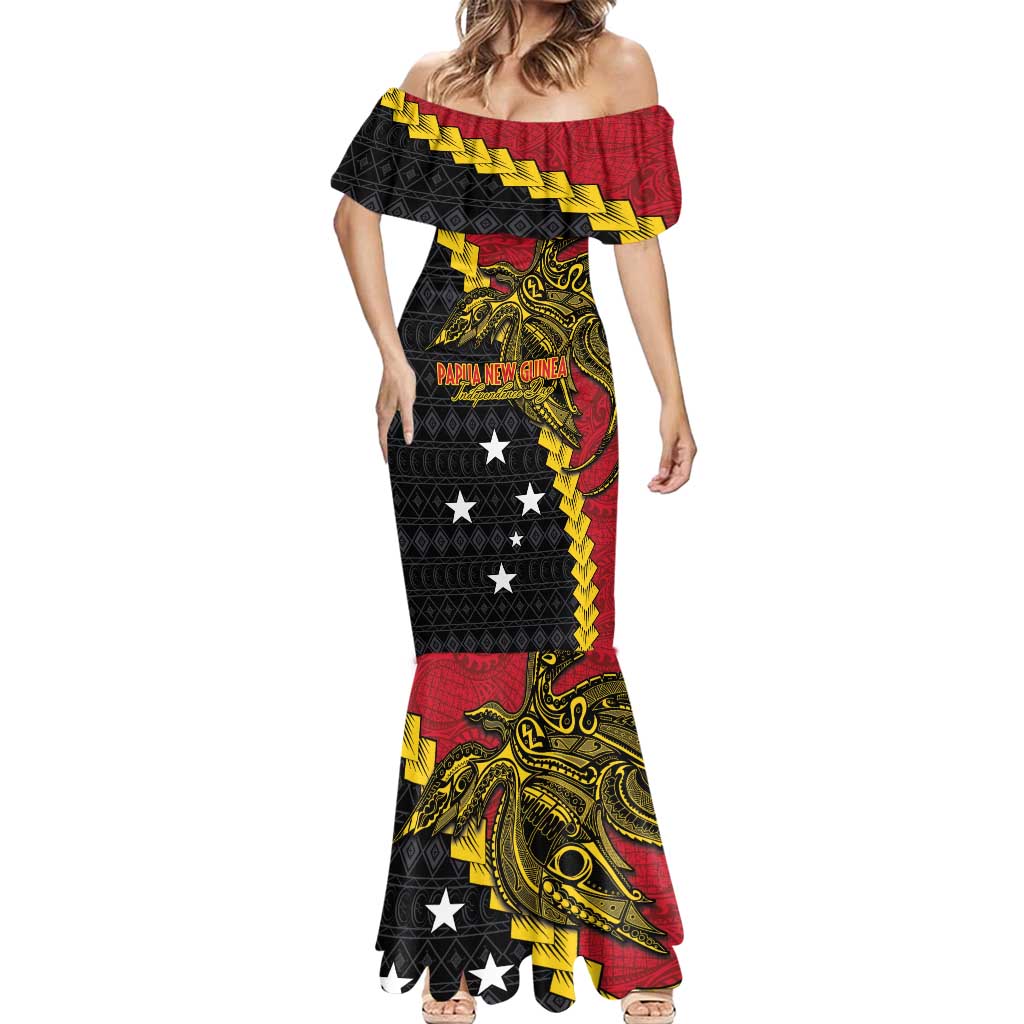 Papua New Guinea Independence Day Mermaid Dress Bird-of-paradise Melanesian Tattoo LT03 - Polynesian Pride