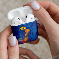Hawaiian Funny Fruits Sea Animals AirPods Case Mango Reef Triggerfish and Pineapple Turtle and Mandarin Jellyfish LT03 - Polynesian Pride