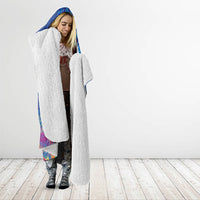 Hawaiian Funny Fruits Sea Animals Hooded Blanket Mango Reef Triggerfish and Pineapple Turtle and Mandarin Jellyfish LT03 - Polynesian Pride