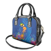 Hawaiian Funny Fruits Sea Animals Shoulder Handbag Mango Reef Triggerfish and Pineapple Turtle and Mandarin Jellyfish LT03 - Polynesian Pride