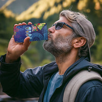 Fiji Day 4 in 1 Can Cooler Tumbler Coral Reef with Tapa Motifs and Hibiscus Ocean Vibe LT03 - Polynesian Pride