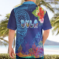 Fiji Day Hawaiian Shirt Coral Reef with Tapa Motifs and Hibiscus Ocean Vibe LT03 - Polynesian Pride