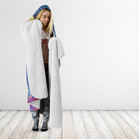 Fiji Day Hooded Blanket Coral Reef with Tapa Motifs and Hibiscus Ocean Vibe LT03 - Polynesian Pride