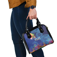 Fiji Day Shoulder Handbag Coral Reef with Tapa Motifs and Hibiscus Ocean Vibe LT03 - Polynesian Pride