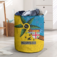 Malampa Fiji Day Laundry Basket Tapa and Melanesian Patterns with Coat of Arms LT03 Multicolor - Polynesian Pride