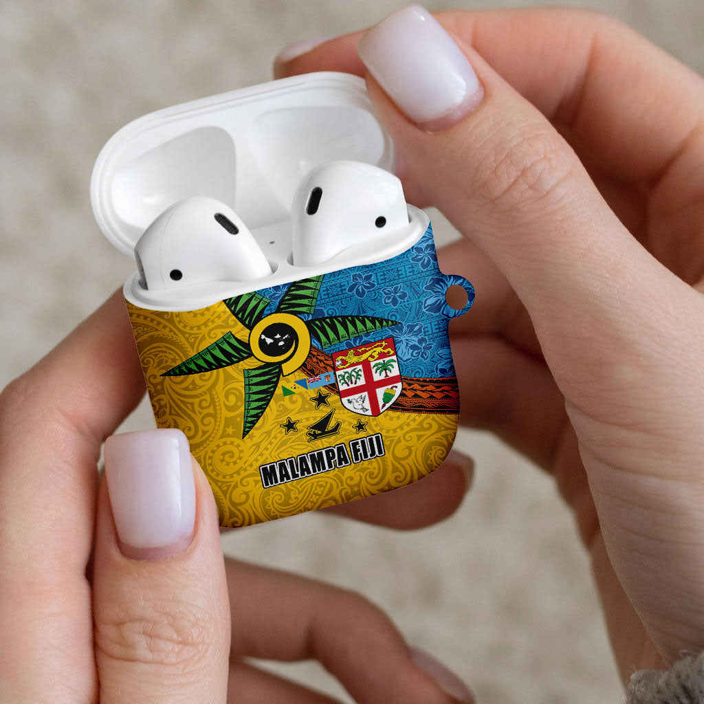 Malampa Fiji Day AirPods Case Tapa and Melanesian Patterns with Coat of Arms LT03 - Polynesian Pride